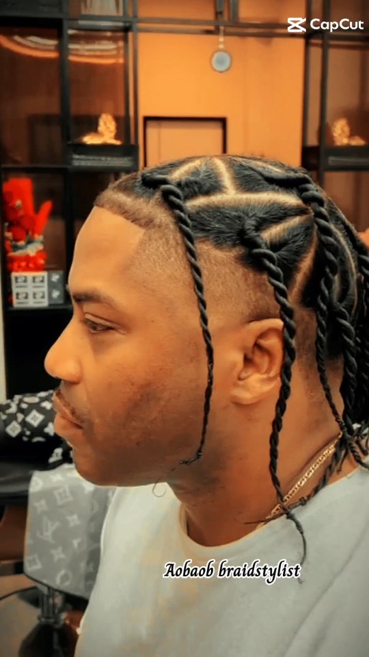 Cornrows with heart design